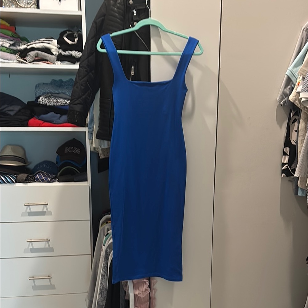 Zara Vibrant Blue Asymmetrical Dress